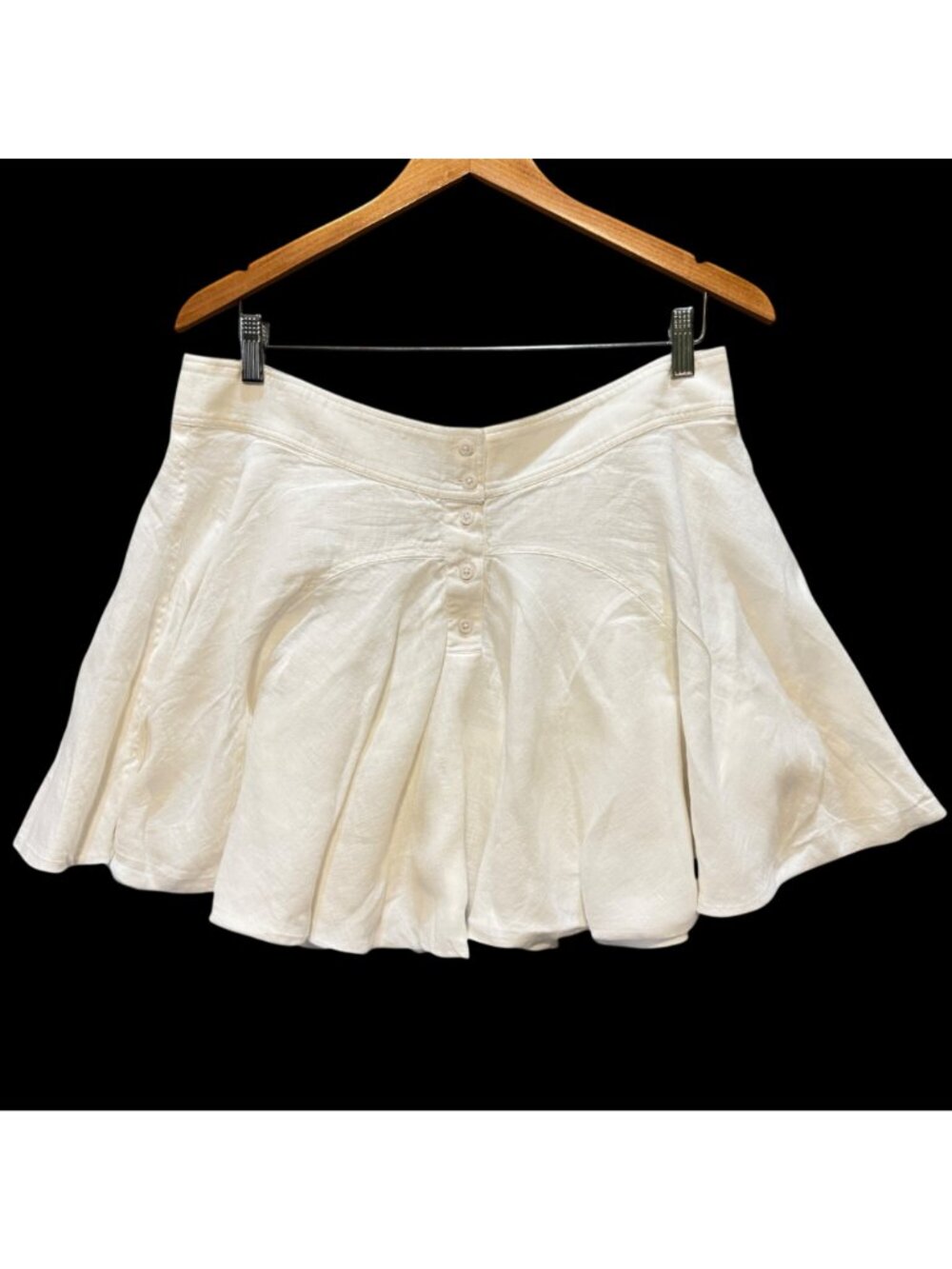 J Crew White Pleated Linen Mini Skirt Size 14 Summer Cottagecore Tennis Clueless - Picture 10 of 10
